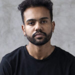 close up portrait man shirt mockup